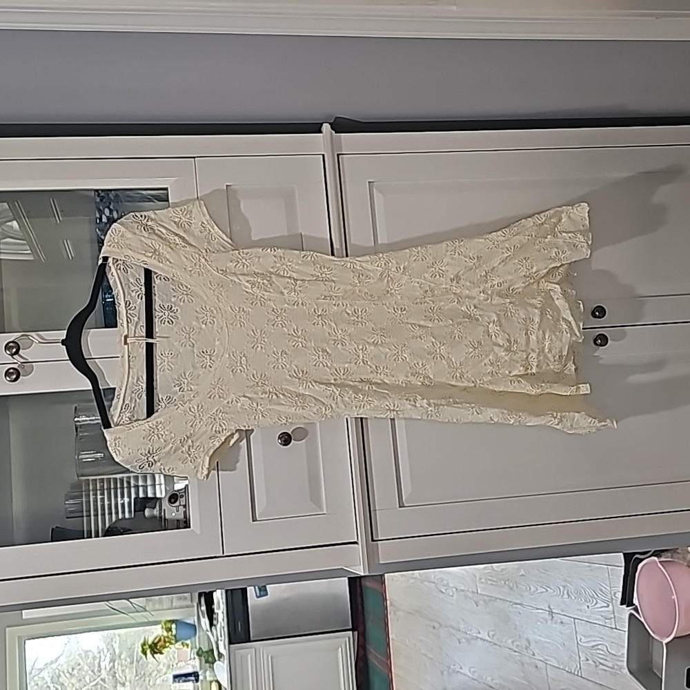 Free People Daisy Lace Dress Cream Colored